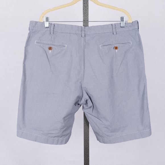 J.Crew Men's Club Shorts Micro Houndstooth Pattern Size 38 Inseam 11" Blue White - Picture 4 of 6